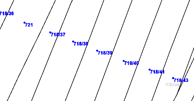 Parcela st. 718/39 v KÚ Klipec, Katastrální mapa
