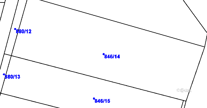 Parcela st. 846/14 v KÚ Klipec, Katastrální mapa