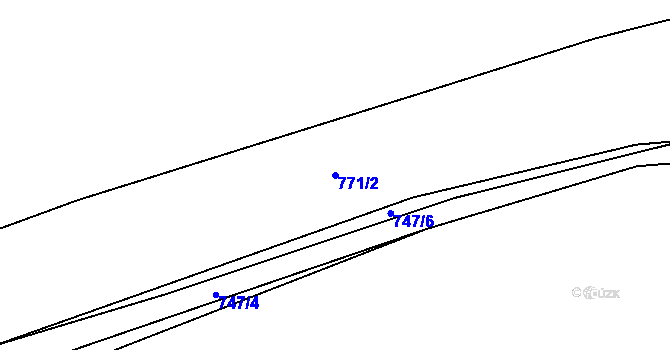 Parcela st. 771/2 v KÚ Pňovany, Katastrální mapa