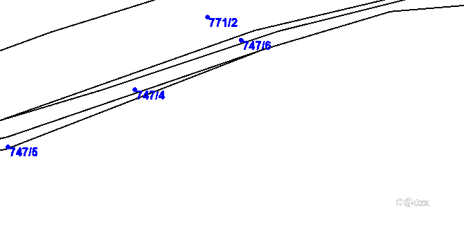 Parcela st. 771/136 v KÚ Pňovany, Katastrální mapa