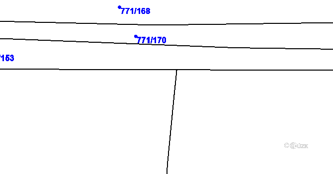 Parcela st. 771/171 v KÚ Pňovany, Katastrální mapa
