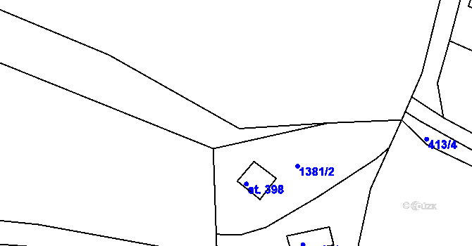 Parcela st. 329/42 v KÚ Dolany u Stříbra, Katastrální mapa