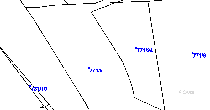 Parcela st. 771/6 v KÚ Dolany u Stříbra, Katastrální mapa