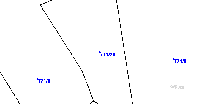 Parcela st. 771/24 v KÚ Dolany u Stříbra, Katastrální mapa