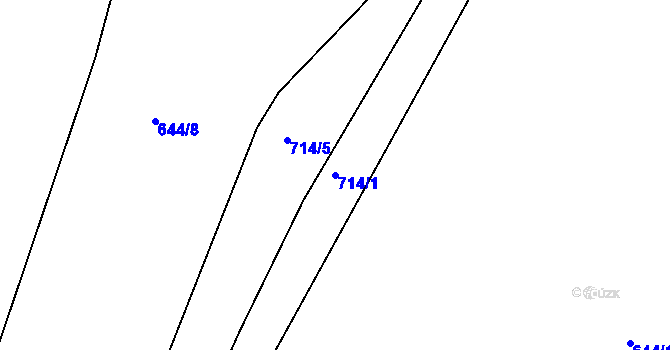 Parcela st. 714/1 v KÚ Skuhrov pod Třemšínem, Katastrální mapa