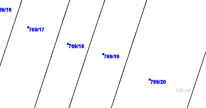 Parcela st. 769/19 v KÚ Skuhrov pod Třemšínem, Katastrální mapa