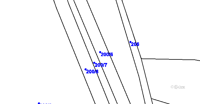 Parcela st. 200/6 v KÚ Sedlec u Poběžovic, Katastrální mapa