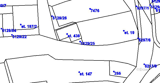 Parcela st. 5129/25 v KÚ Pocinovice, Katastrální mapa