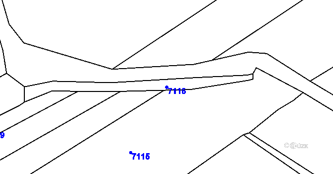 Parcela st. 7116 v KÚ Pocinovice, Katastrální mapa