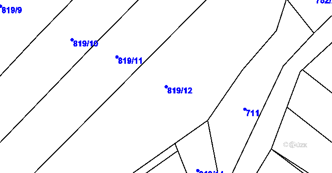 Parcela st. 819/12 v KÚ Pocoucov, Katastrální mapa