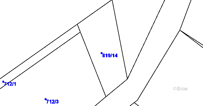 Parcela st. 819/14 v KÚ Pocoucov, Katastrální mapa