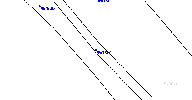 Parcela st. 461/27 v KÚ Pocoucov, Katastrální mapa