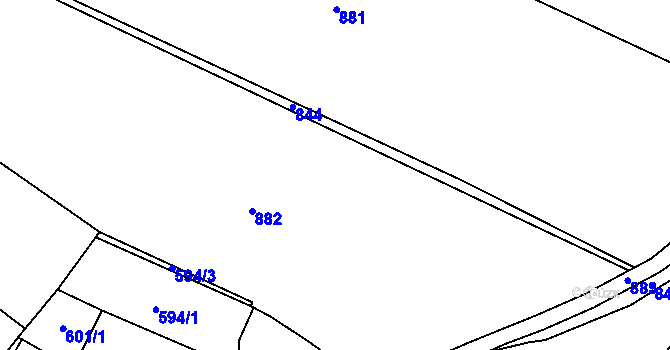 Parcela st. 584/5 v KÚ Počaply u Březnice, Katastrální mapa