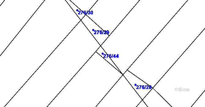 Parcela st. 276/44 v KÚ Horní Vilímeč, Katastrální mapa