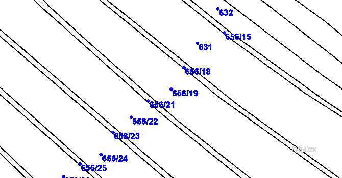 Parcela st. 656/19 v KÚ Horní Vilímeč, Katastrální mapa