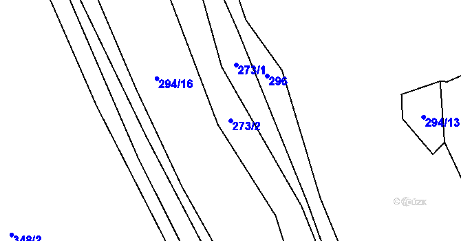 Parcela st. 273/2 v KÚ Léskovec, Katastrální mapa