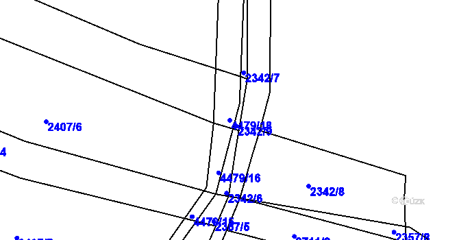 Parcela st. 4479/18 v KÚ Počátky, Katastrální mapa