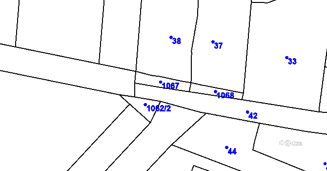 Parcela st. 41 v KÚ Tetětice, Katastrální mapa