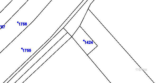 Parcela st. 732/7 v KÚ Tetětice, Katastrální mapa