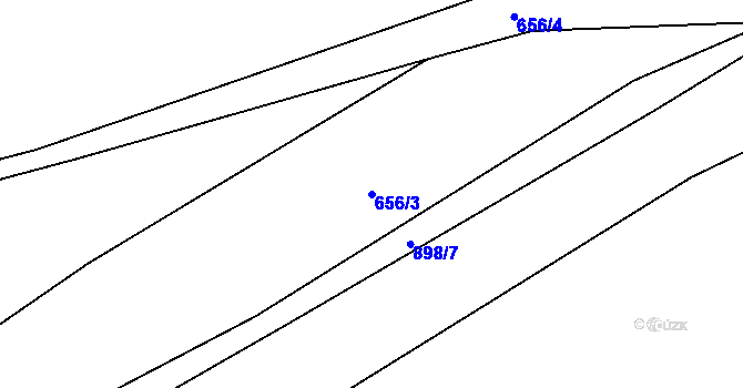 Parcela st. 656/3 v KÚ Počepice, Katastrální mapa
