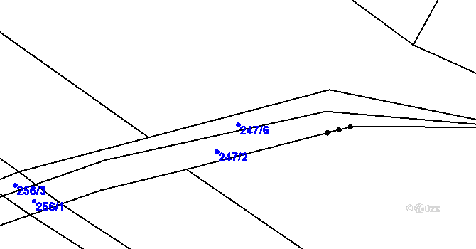 Parcela st. 247/6 v KÚ Podbořanský Rohozec, Katastrální mapa