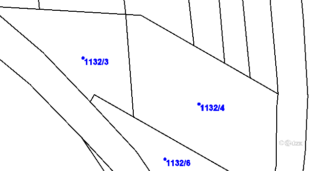 Parcela st. 1132/2 v KÚ Brníkov, Katastrální mapa