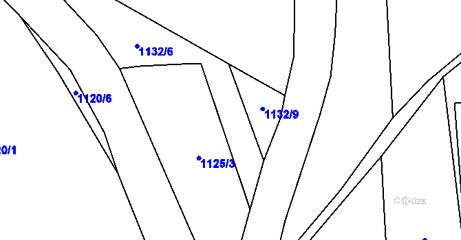 Parcela st. 1132/8 v KÚ Brníkov, Katastrální mapa