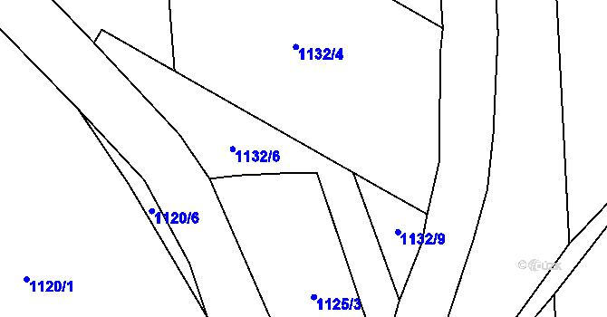 Parcela st. 1132/10 v KÚ Brníkov, Katastrální mapa