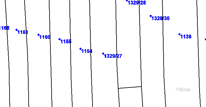 Parcela st. 1329/27 v KÚ Brníkov, Katastrální mapa