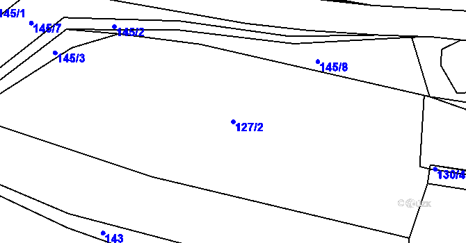 Parcela st. 127/2 v KÚ Ječovice, Katastrální mapa