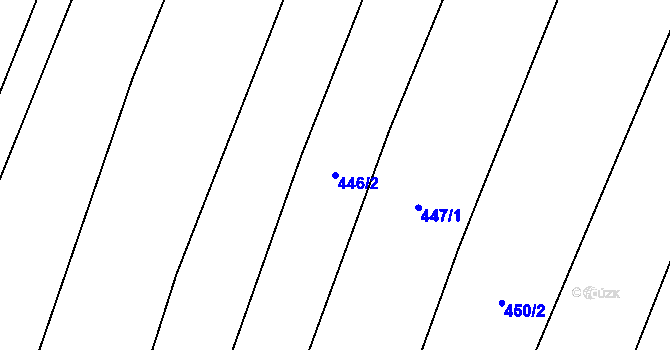 Parcela st. 446/2 v KÚ Podbradec, Katastrální mapa