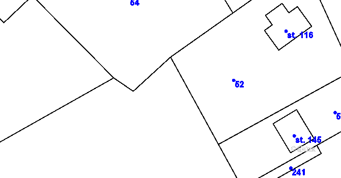Parcela st. 83/3 v KÚ Podbrdy, Katastrální mapa