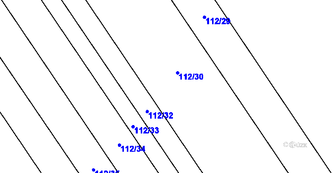 Parcela st. 112/31 v KÚ Podbrdy, Katastrální mapa