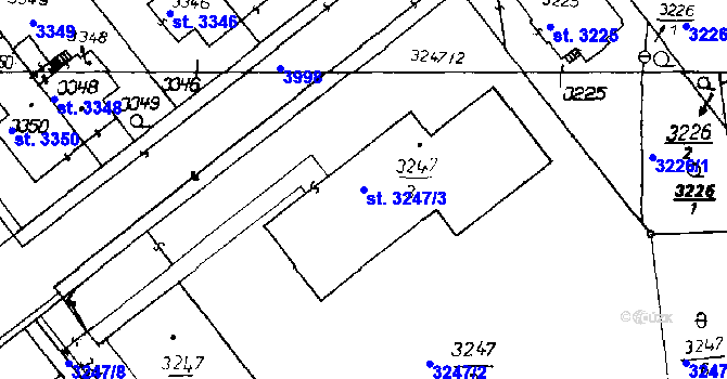 Parcela st. 3247/3 v KÚ Poděbrady, Katastrální mapa