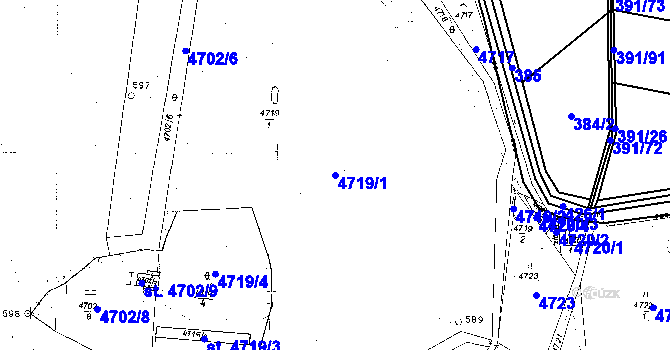 Parcela st. 4719/1 v KÚ Poděbrady, Katastrální mapa