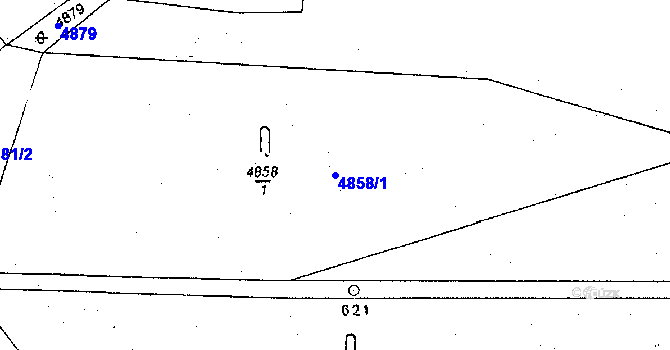 Parcela st. 4858/1 v KÚ Poděbrady, Katastrální mapa