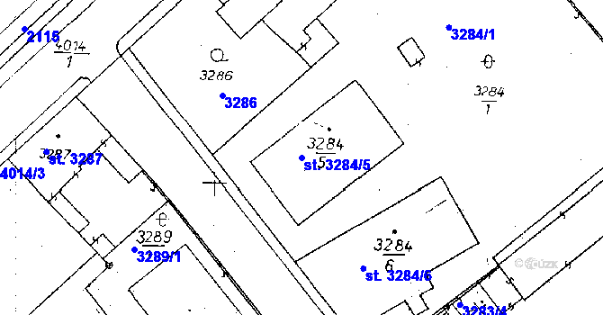 Parcela st. 3284/5 v KÚ Poděbrady, Katastrální mapa