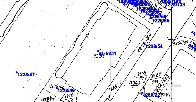 Parcela st. 5231 v KÚ Poděbrady, Katastrální mapa
