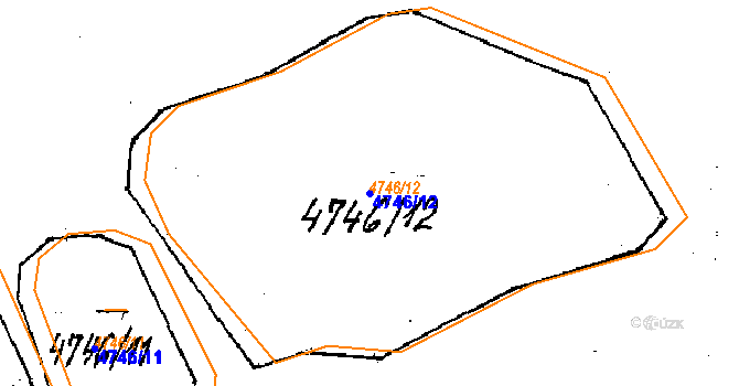 Parcela st. 4746/12 v KÚ Poděbrady, Katastrální mapa