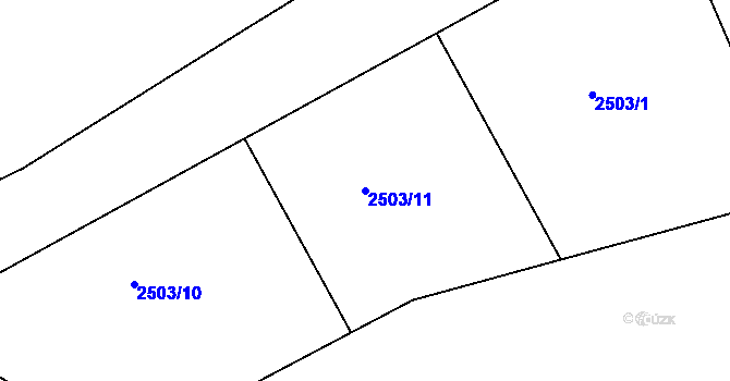 Parcela st. 2503/11 v KÚ Chářovice, Katastrální mapa