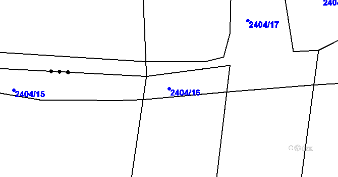 Parcela st. 2404/16 v KÚ Chářovice, Katastrální mapa