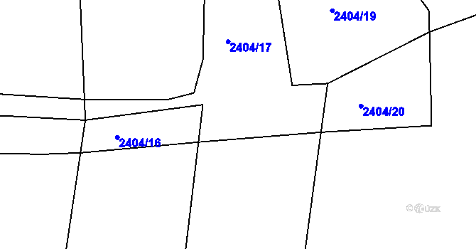 Parcela st. 2404/18 v KÚ Chářovice, Katastrální mapa