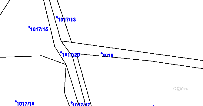 Parcela st. 1018 v KÚ Podhorní Újezd, Katastrální mapa