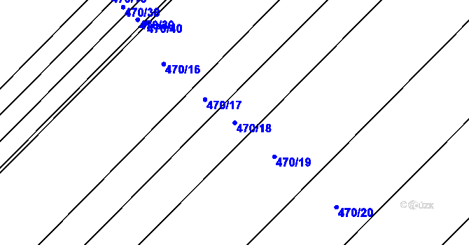 Parcela st. 470/18 v KÚ Vojice, Katastrální mapa