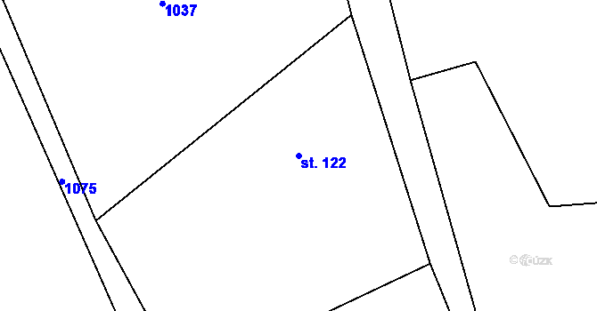 Parcela st. 122 v KÚ Podhořany u Ronova, Katastrální mapa