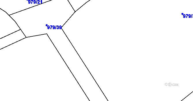 Parcela st. 979/38 v KÚ Podhoří na Moravě, Katastrální mapa