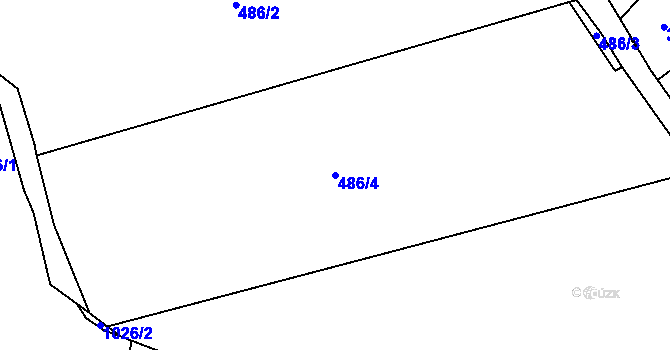 Parcela st. 486/4 v KÚ Podhrad, Katastrální mapa
