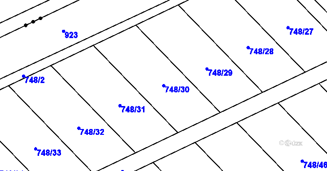 Parcela st. 748/30 v KÚ Podhradí u Jičína, Katastrální mapa