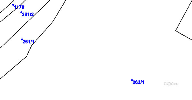 Parcela st. 263/3 v KÚ Podhradní Lhota, Katastrální mapa