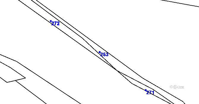 Parcela st. 253 v KÚ Podhůří u Nepomuka, Katastrální mapa